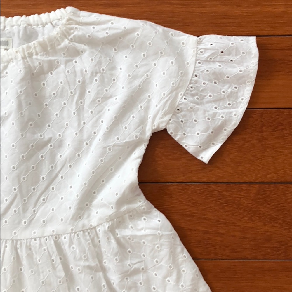🎉HP🎉NWT Gymboree Girls White Eyelet Dress - M7/8 - Picture 4 of 6
